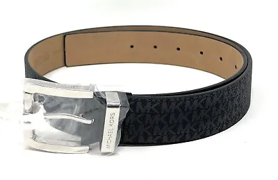 Michael Kors Signature Printed Women's Silver Tone Buckle Belt Size M • $32.39