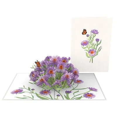 Purple Daisy Garden 3D Pop Up Card Thinking Of You Card Handmade Greeting Card • £5.99
