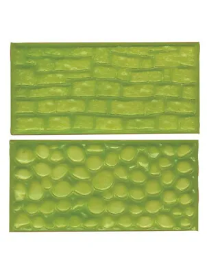 Cobblestone & Stone Wall Impression Mats (set Of 2) - From FMM Set#2 Sugarcraft • £5.25