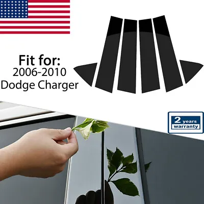 US For Dodge Charger 2006-2010 Glossy Black Pillar Posts Door Window Trim Cover • $14.99