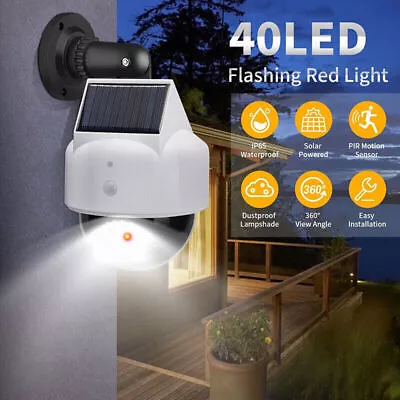 LED Solar Light Outdoor Garden Yard Wall Security Fake Camera Flashing LED Light • £8.89