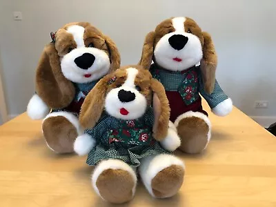 The Chumleys From Allders - Mama Papa And Daughter Dog Soft Toys - Rare Teddys • £14.99