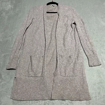 Madewell Cardigan Womens XS Wool Alpaca Open Front Long Sleeve Pockets Stretch • $14.95