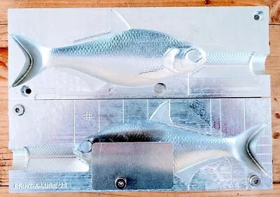 Aluminum Fishing Soft Bait Mold - 6  Realistic Gizzard Shad Mold • $179