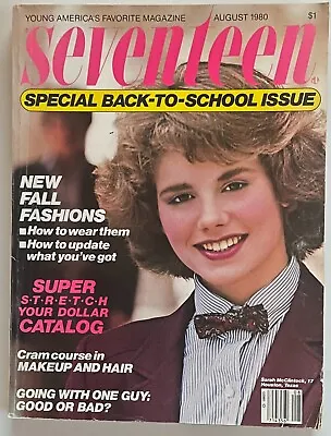 1980 Seventeen Magazine | August Special Back To School • $51.95