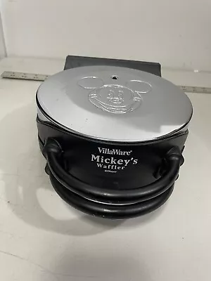 VillaWare Mickey's Waffler Disney Mickey Mouse Waffle Maker Tested Working • $30