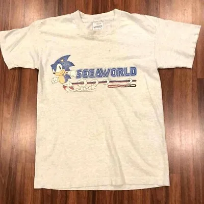 Vintage 1990s Segaworld Sonic The Hedgehog T-Shirt Screen Stars Single Stitch S • $76.50