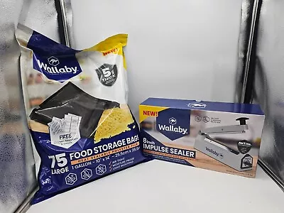 Wallaby 8   Impulse Sealer - Manual Heat Sealer Machine For Mylar Bags + 75 Bags • $39.99