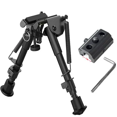 6-9inch Adjustable Bipod Foldable Rifle Legs Spring Return For 20mm Rail Adapter • £23.99