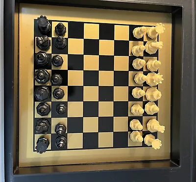 Euc Drueke Vintage Magnetic Chess Set Black Case Original Manual Instructions • $69.99