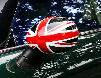Red Black Union Jack Side Mirror Cover W Light For MINI Cooper F54 F55 F60 14-19 • $46