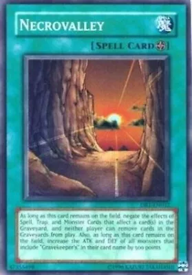 Yugioh-Necrovalley-Super Rare-UNL-DR1 EN032 (DAMAGED) • £10