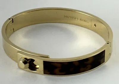 Michael Kors Faux Tortoise Shell Bangle Bracelet With Gold Tone • $39.85