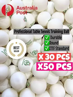 30x A40+ Large Table Tennis Balls Training White AU STOCK Professional Quality • $19.80