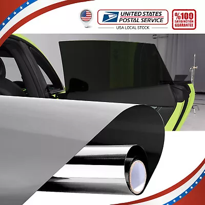 5% VLT Uncut Roll Window Mirror Black Chrome Tint Film Car Home Office Glass • $12.99