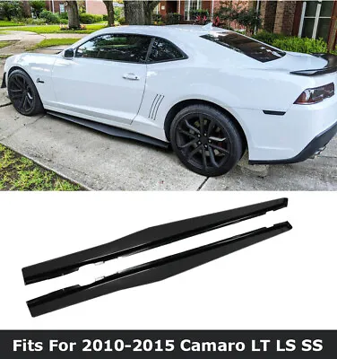 $79.99 • Buy Pair Side Skirts Extension Lip Rocker Panel For 2010-2015 Chevy Camaro LT LS SS
