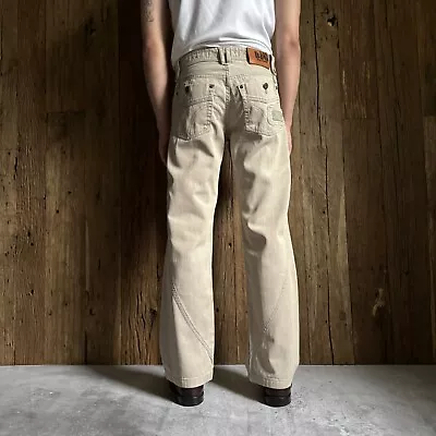 Men's Vintage Y2K Dolce & Gabbana Magic Low Rise Jeans Pants Beige Size 32 • $71.10