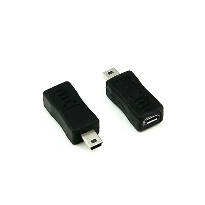 Mini USB Male To Micro USB Female Jack Plug Cable Lead Cord Adapter Converter  • £2.65