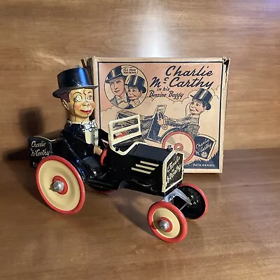 Vintage Marx Charlie McCarthy Benzine Buggy With Box Wind Up Works Litho • $147.50