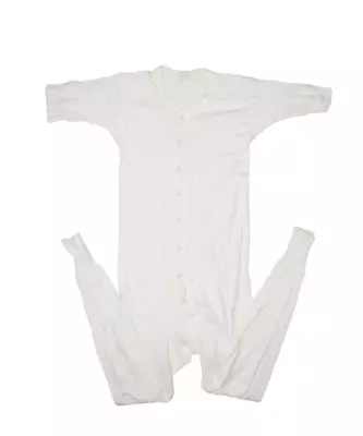 Vintage Munsingwear Union Suit Mens 4 Cotton Long Sleeve Long John Base Layer • $32.94