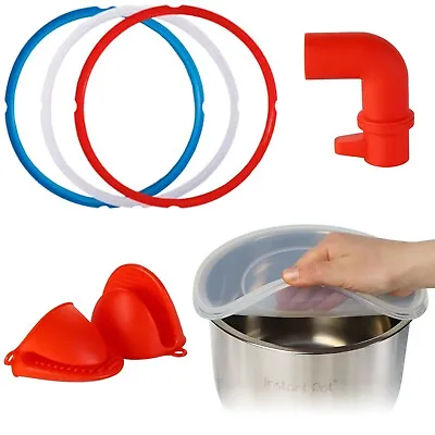 Accessories For  Instant Pot 8 Qt - Pure Silicone Lid Mitts Rings Steam Diverter • $14.99