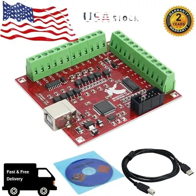 CNC USB MACH3 100Khz Breakout Board 4 Axis Interface Driver Motion Controller US • $22.50