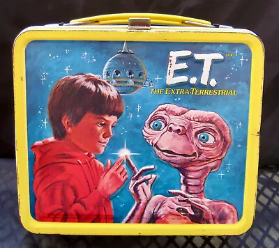Vintage E.T. The Extra Terrestrial Lunchbox - Alien Movie (1982) C-7.5 Nice! • $42.85