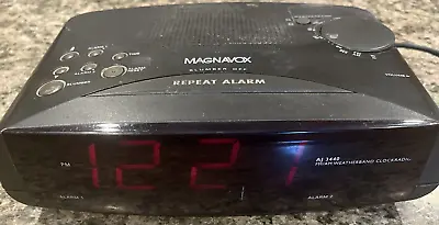 Vintage Magnavox AJ 3440/17 FM AM Weatherband LED Clock Radio  Works! • $12.99