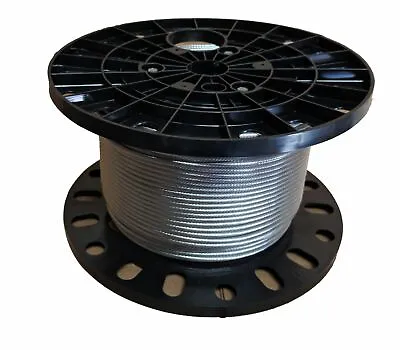 5/16  Stainless Steel Aircraft Cable Wire Rope Type 7x19 Type 316 (100 Feet) • $194