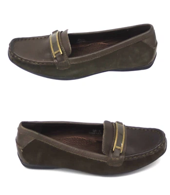 £4.99 • Buy M&s Footglove Original Loafers Flat Brown Leather Size 6 New With Buckle