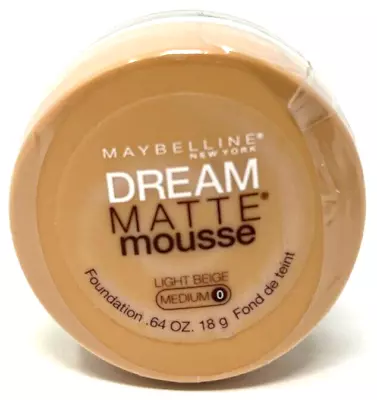 Maybelline Dream Matte Mousse Foundation Sealed 0.64 Oz Medium 0 - Light Beige • $12.99