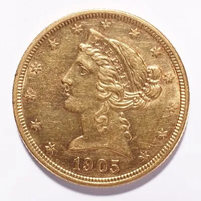 1905-S Liberty $5 Gold Half Eagle • $603.99