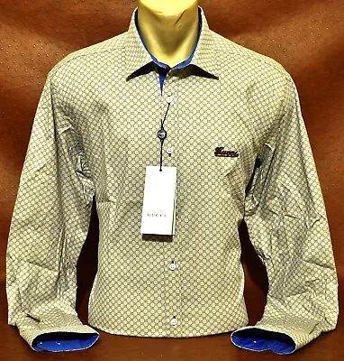 Brand New Gucci Men's Button Down Dress Shirt Slim Fit Size • $67.90