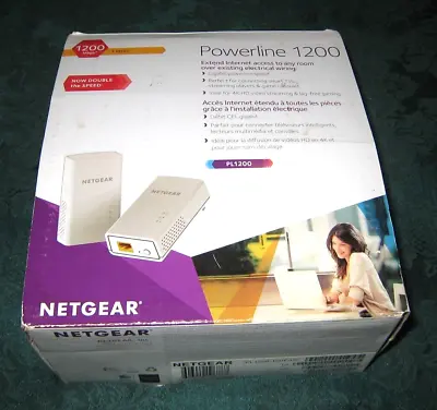 Netgear Powerline 1200 PL1200S Ethernet Adapters 2 + Wi-fi Range Extender EX6100 • $17.99