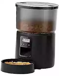  Automatic Cat Feeder Cat Food Dispenser With 1-6 Meals Customized Black-3L • $73.40
