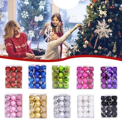 1.18''x24 Mini Christmas Balls Ornaments Party Decoration Xmas Tree Hanging • $5.99