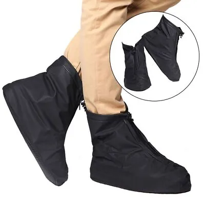 Foldable Raining Shoes Galoshes Shoe Covers Reusable Waterproof Rain Protection • £10.28
