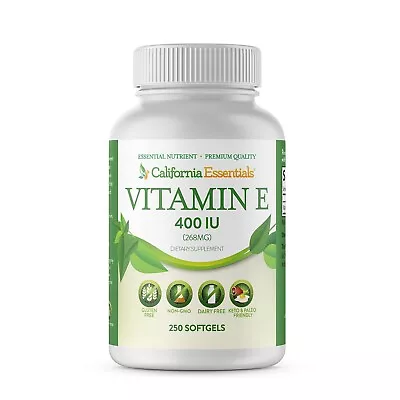 Vitamin E 400 IU Immune Support Antioxidant Gluten Free Non-GMO Dairy Free • $15.95