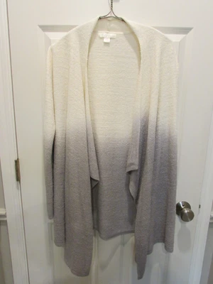 $18.94 • Buy Barefoot Dreams Calypso Cardigan 436 Cozy Chic Lite Pearl/Pewter Ombre L/XL