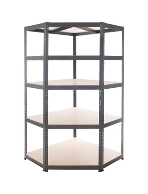£64.99 • Buy Storage Affairs Heavy Duty Corner Garage Shelving Unit 5 Tier Metal Racking Bays