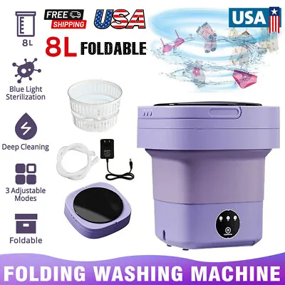 Portable Washing Machine Mini Washer Foldable Washer And Spin Dryer Small Travel • $28.98