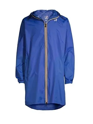NWT K-Way Long Hooded Zip-Up Anorak - Small Royal Blue • $129