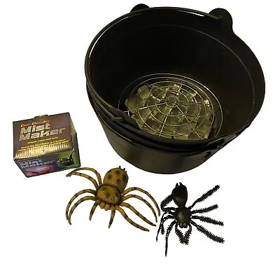 Mist Maker Witches Caldron With  Plastic Ice And Plastic Spiders • $20