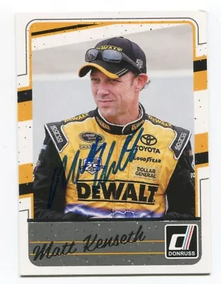 2017 Panini Donruss Matt Kenseth Signed Card Racing Autographed NASCAR AUTO #38 • $20