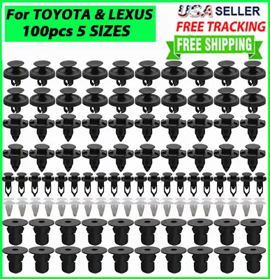 100x TOYOTA & LEXUS Trim Panel Clips Bumper Fender Push Pin Rivet 7 8 9mm Engine • $6.29
