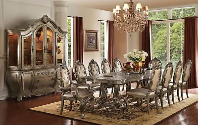 Traditional Vintage Oak 11pcs Dining Room Set W/ Rectangular Table & Chairs INA7 • $4248.74