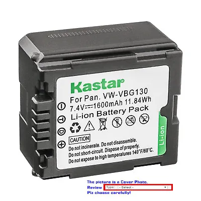 Kastar Replacement Battery For Panasonic VW-VBG130 PV-GS85 PV-GS90 Camcorder • $14.99