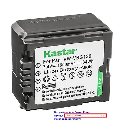 Kastar Replacement Battery For Panasonic VW-VBG130 SDR-H80 SDR-H80S Camcorder • $25.99