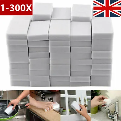 10-300X Magic Sponges Large Size Magic Eraser Cleaning Sponge 2cm Thick UK • £3.95