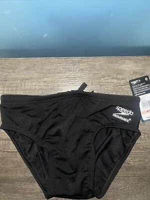SPEEDO Endurance+ ML Youth Solid Poly Brief - Color Black - Size 28 New • $20